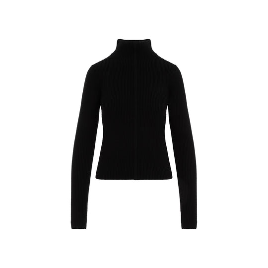 Black Ehadon Dbl Virgin Wool Pullover