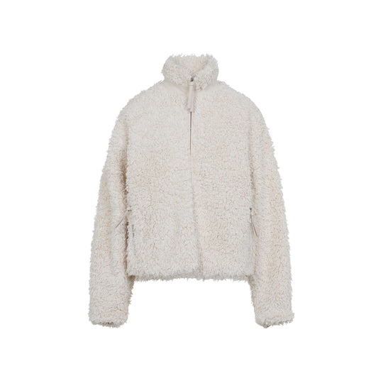 Ivory Zip Up 173 Gd Cotton Jacket