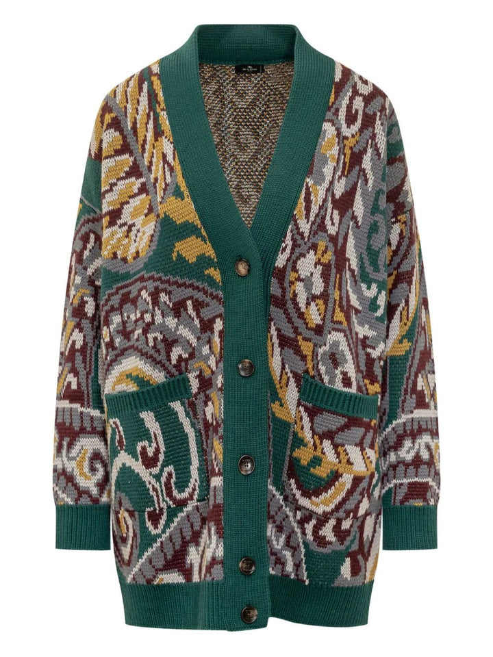 Etro Cardigan - Verde | 5aad571f10eb46affd3243d7c620ea0f325a229c