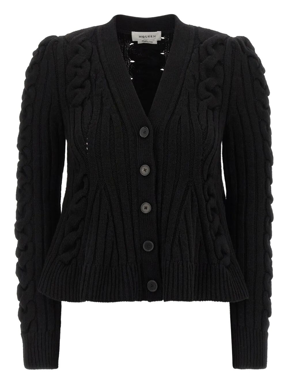 Alexander Mcqueen Cardigan - Nero | 4b60b422fcee1ff3e1a2224f217fec6fd64e773d