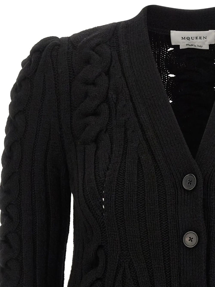 Alexander Mcqueen Cardigan - Nero | 45dedcb0a3859bcdb7d60aeca43a8446c95717f7