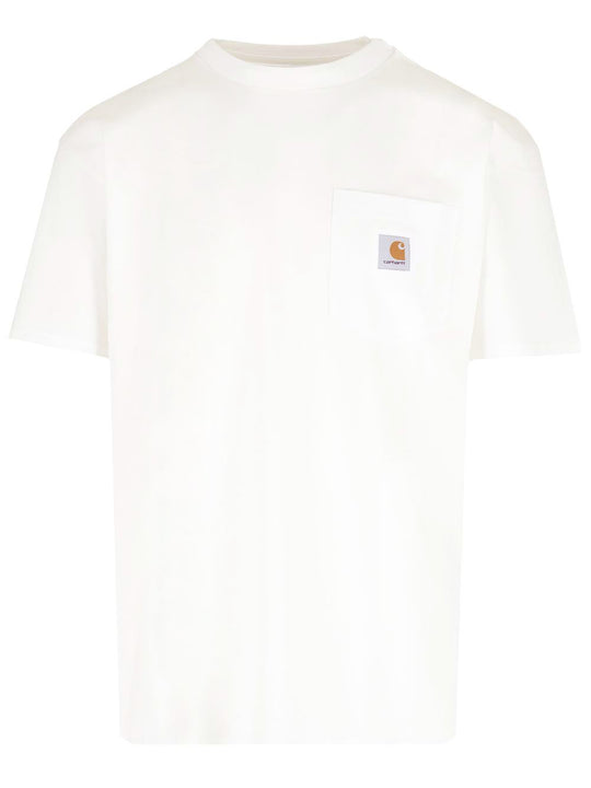 With Applied Pocket T-Shirt Bianco