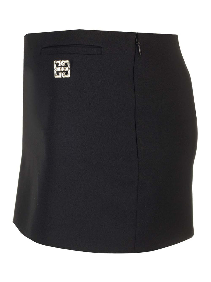 Givenchy Wool Mini Skirt Gonne - Nero | 11bb1d65af28c2d98be0c7b01d3c0be6c7ef4518