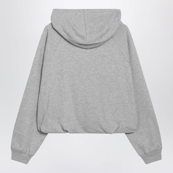 Dries Van Noten Grey Melange Cotton Hoodie