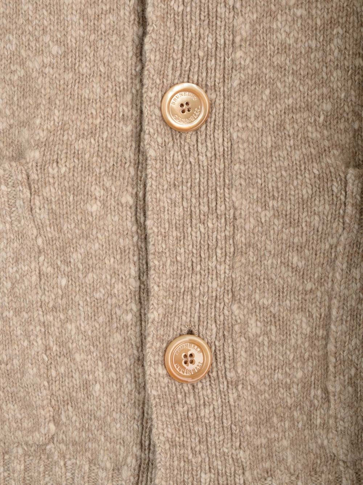 Brunello Cucinelli Wool Cardigan Giacche - Beige | 85e07675de15dff55eefc1361deef6856986ffe6