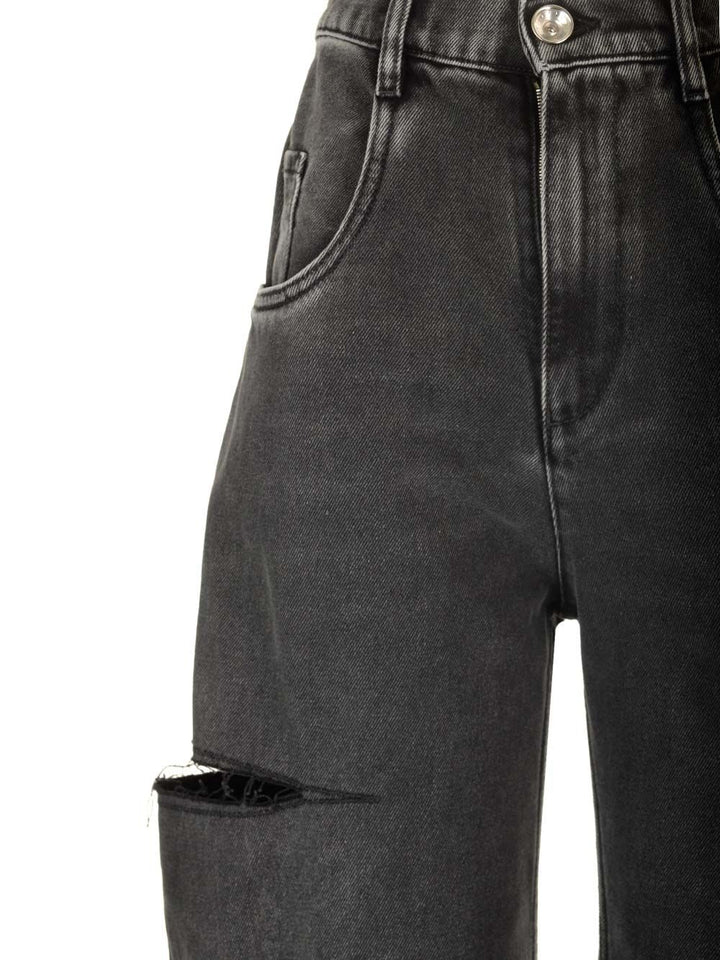 Maison Margiela Cut Off Jeans - Nero | 51b2496549515bafd66f462143773afc9e3b43a7