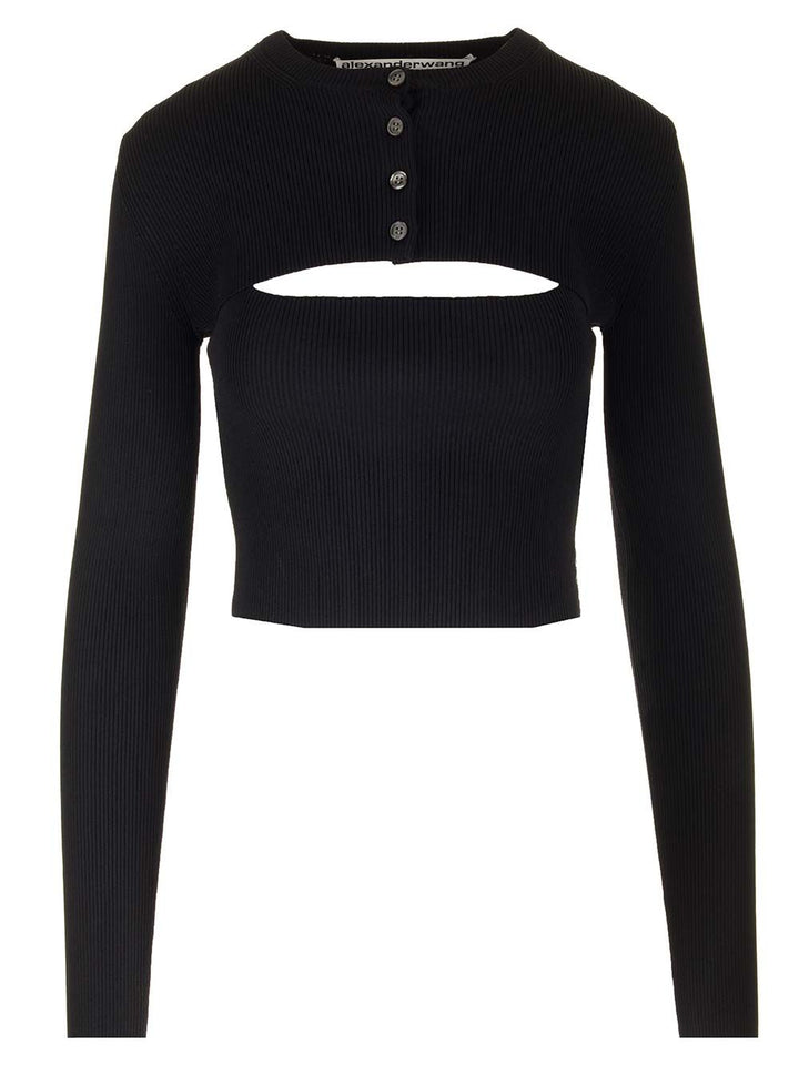 Alexander Wang Twin-Set Top Top - Nero | 5de044b6e4b479dcece90a082fffe26abdf8f06d