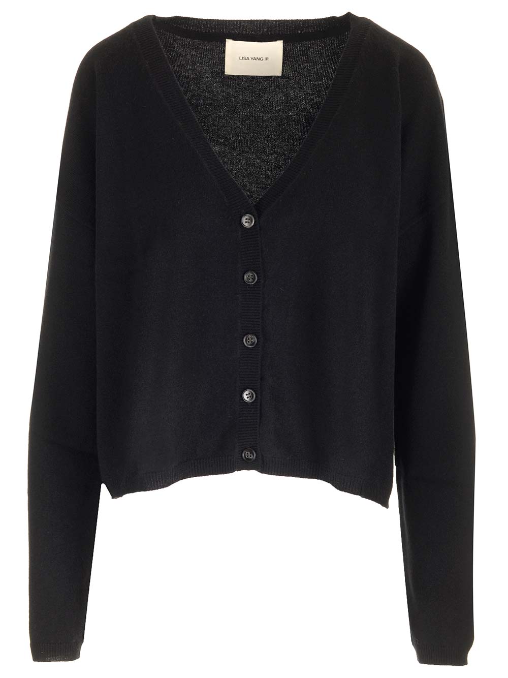 Lisa Yang Abby Cardigan Knitwear - Nero | 6695845bcd77f1573f2d9d0adba417e73095c625