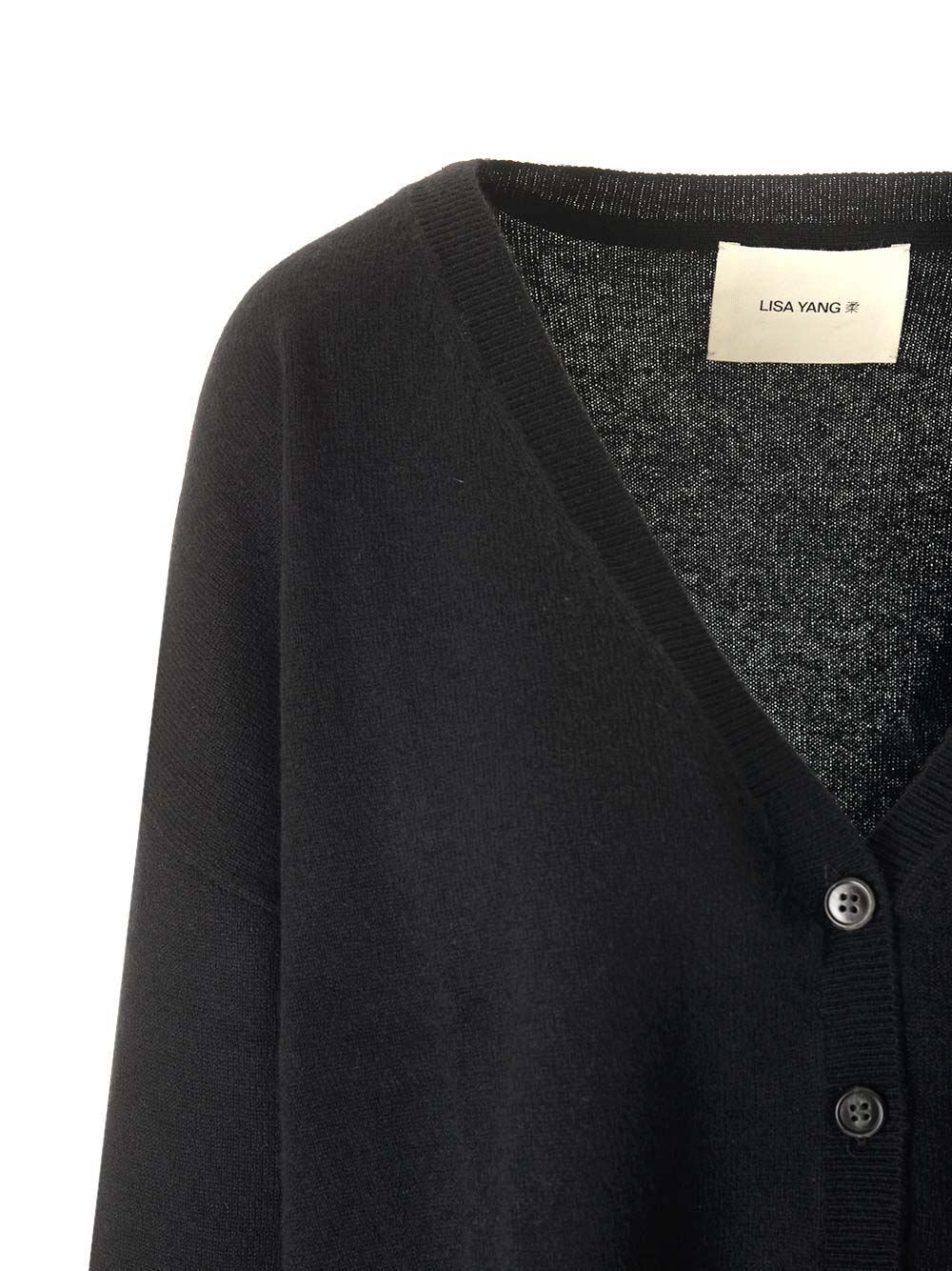 Lisa Yang Abby Cardigan Knitwear - Nero | d41d46f1f5c0d0ffe026cb777f7b7fd95b90c8e4