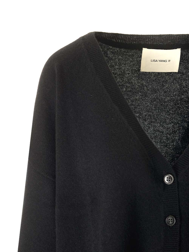Lisa Yang Abby Cardigan Knitwear - Nero | d41d46f1f5c0d0ffe026cb777f7b7fd95b90c8e4