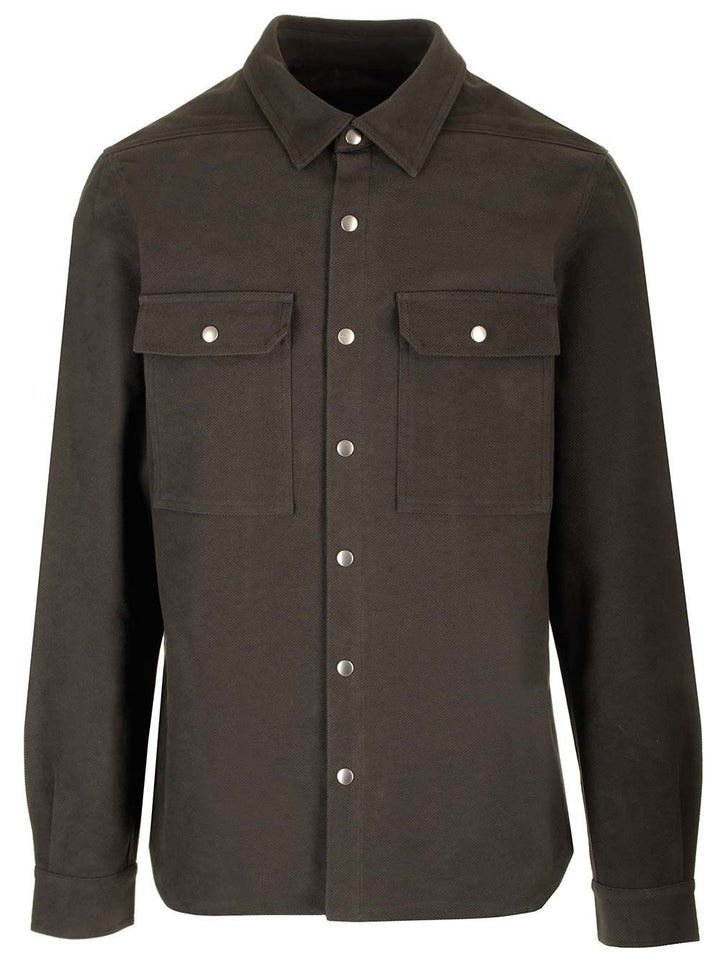 Rick Owens Wool Shirt Jacket Giacche - Marrone | 7071726861a30ca8c0a6201d5ad92a20a96b83c1