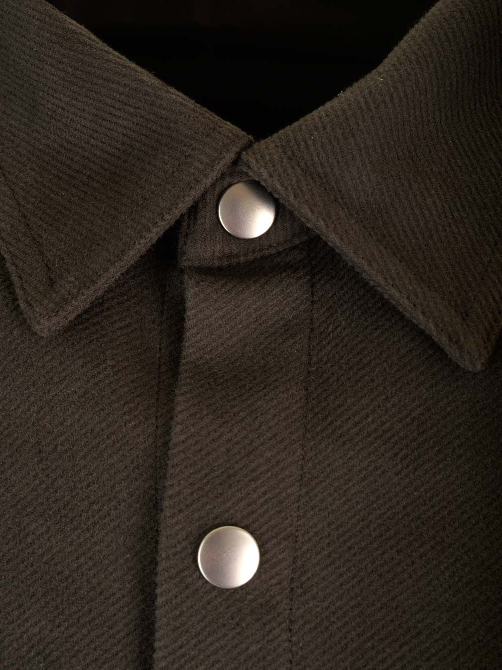 Rick Owens Wool Shirt Jacket Giacche - Marrone | 2a44caa519e8fd2f46a3fb2622753eb3451c6373