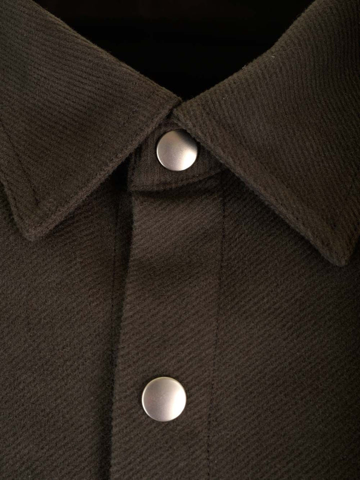 Rick Owens Wool Shirt Jacket Giacche - Marrone | 2a44caa519e8fd2f46a3fb2622753eb3451c6373