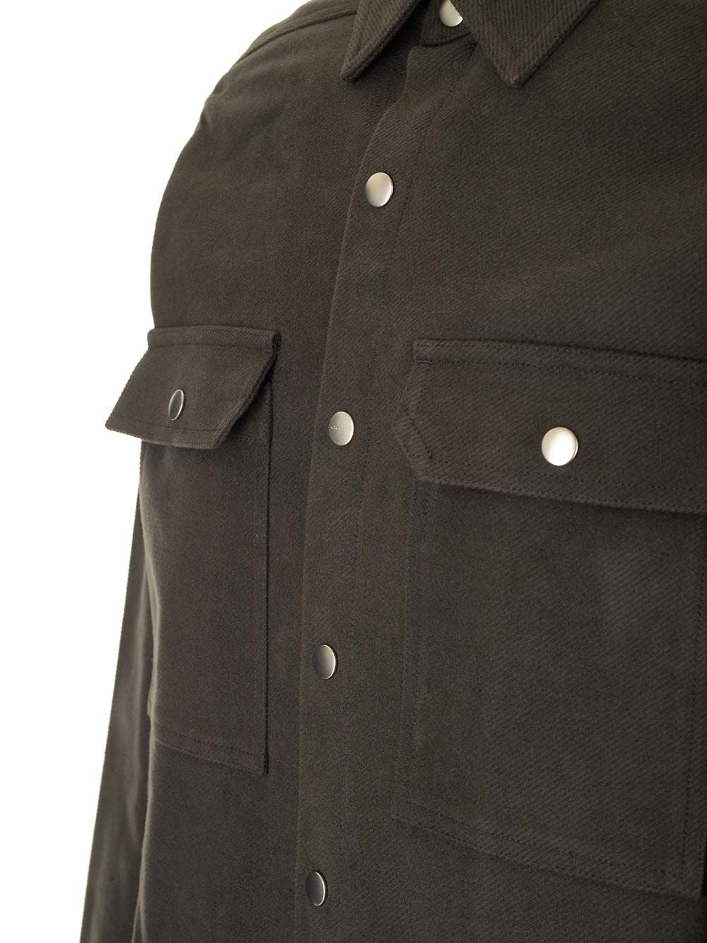 Rick Owens Wool Shirt Jacket Giacche - Marrone | 154bb93a7c0dd4ee73699acda24c0761e8d15b71
