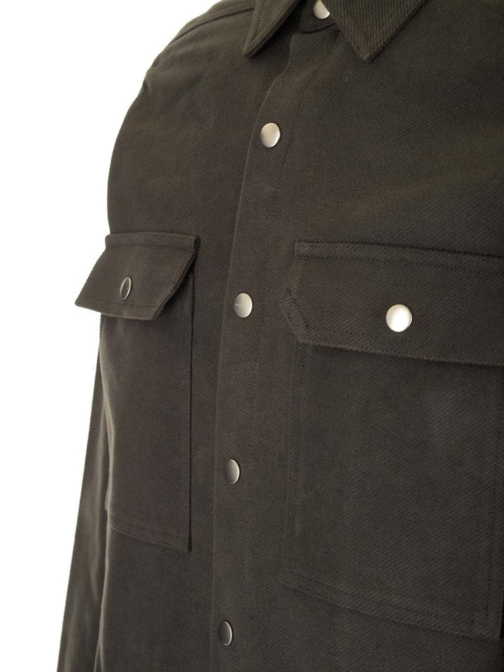 Rick Owens Wool Shirt Jacket Giacche - Marrone | 154bb93a7c0dd4ee73699acda24c0761e8d15b71