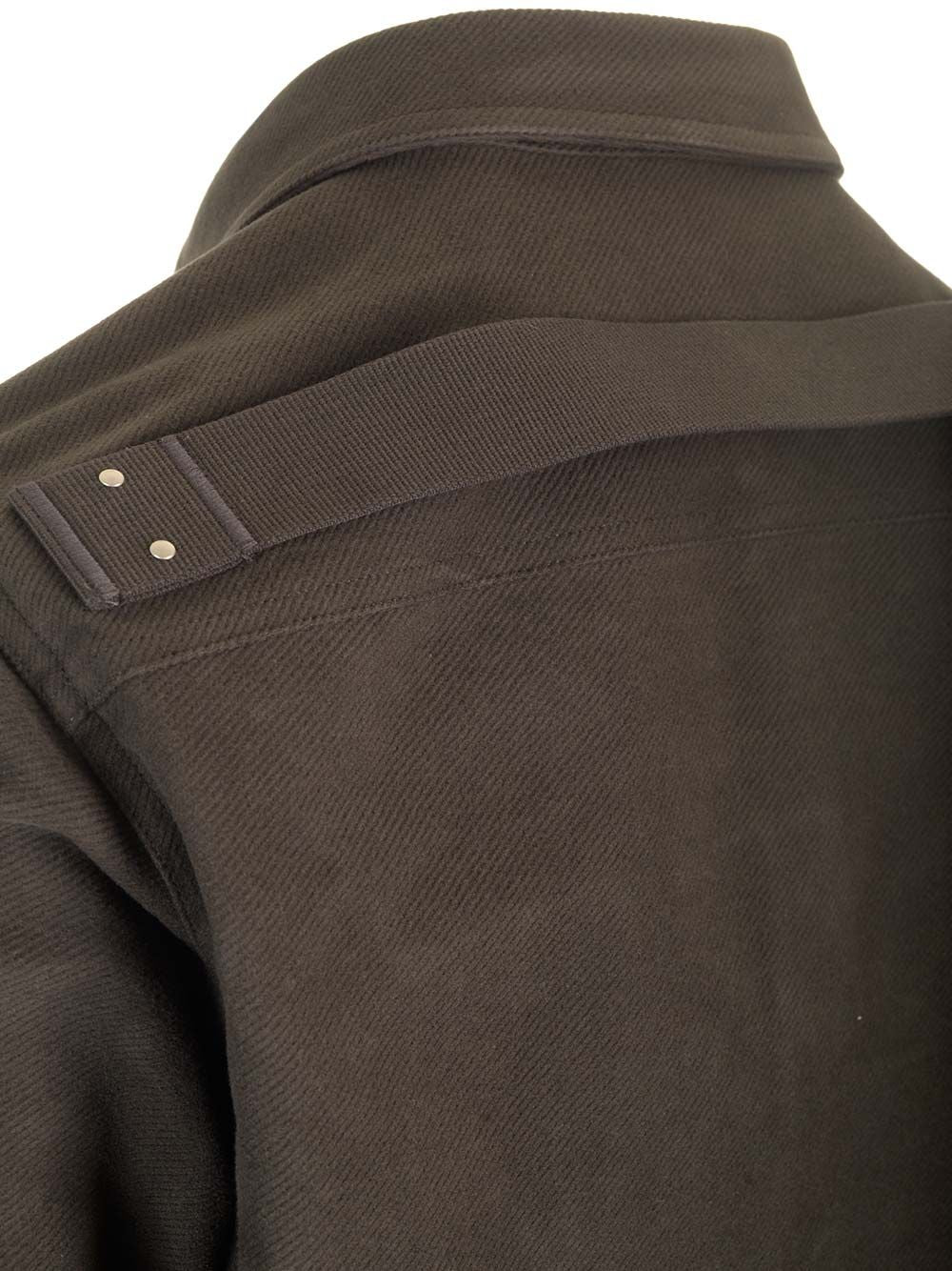 Rick Owens Wool Shirt Jacket Giacche - Marrone | dba78cf5e8b02584005ccf8d35b7003ca0a9b061