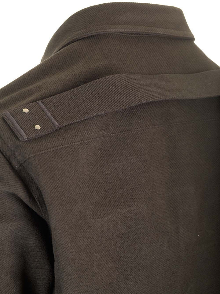 Rick Owens Wool Shirt Jacket Giacche - Marrone | dba78cf5e8b02584005ccf8d35b7003ca0a9b061