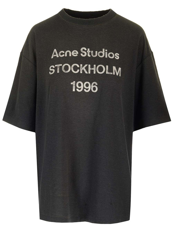 Acne Studios Cotton And Hemp T-Shirt - Nero | a9edff824f173e668778c8337363083da49f0997