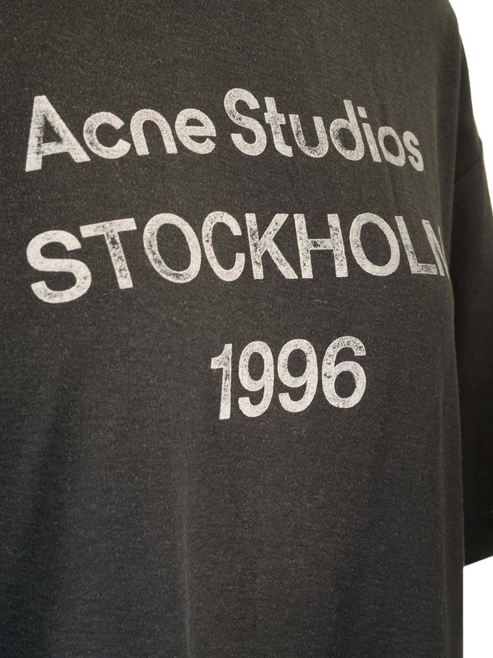 Acne Studios Cotton And Hemp T-Shirt - Nero | 297ef73d79cd58c19f1fb969c8908e21a74c9611