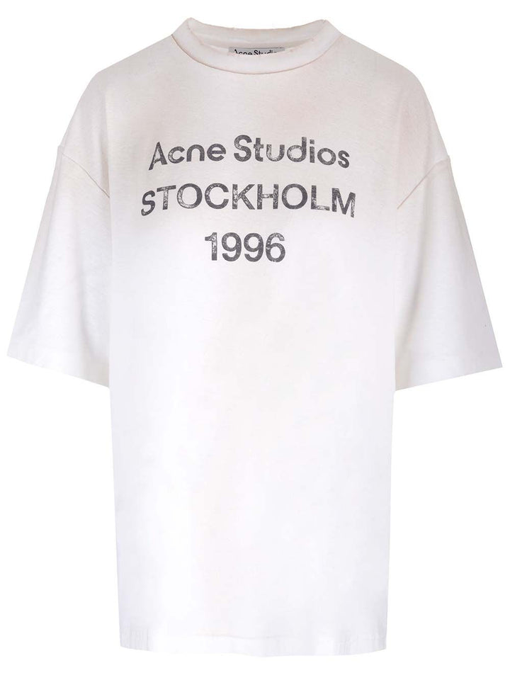 Acne Studios Cotton And Hemp T-Shirt - Bianco | fd244a86ed041d46e9254d26de50f1b21953261c