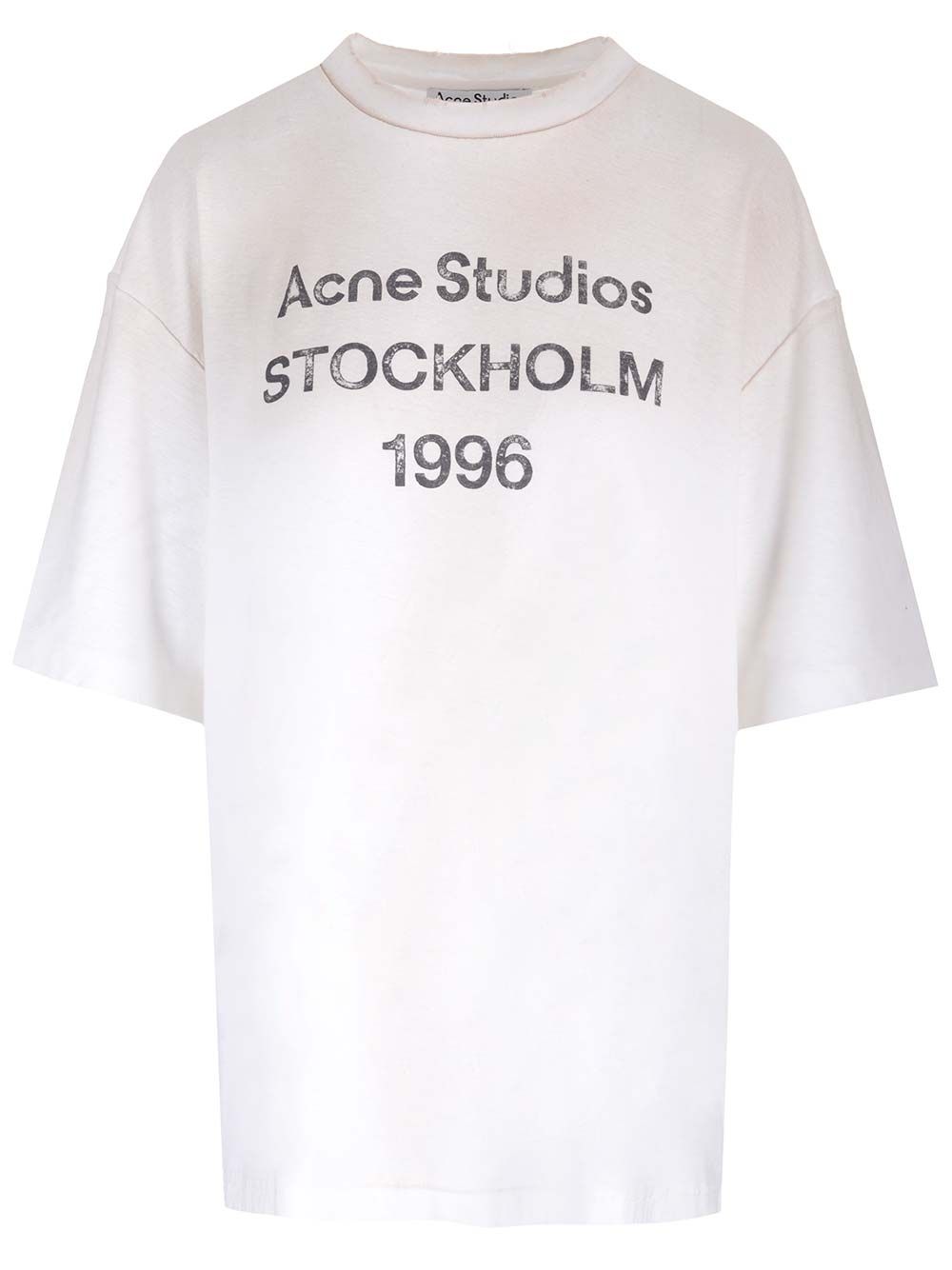 Acne Studios Cotton And Hemp T-Shirt - Bianco | fd244a86ed041d46e9254d26de50f1b21953261c