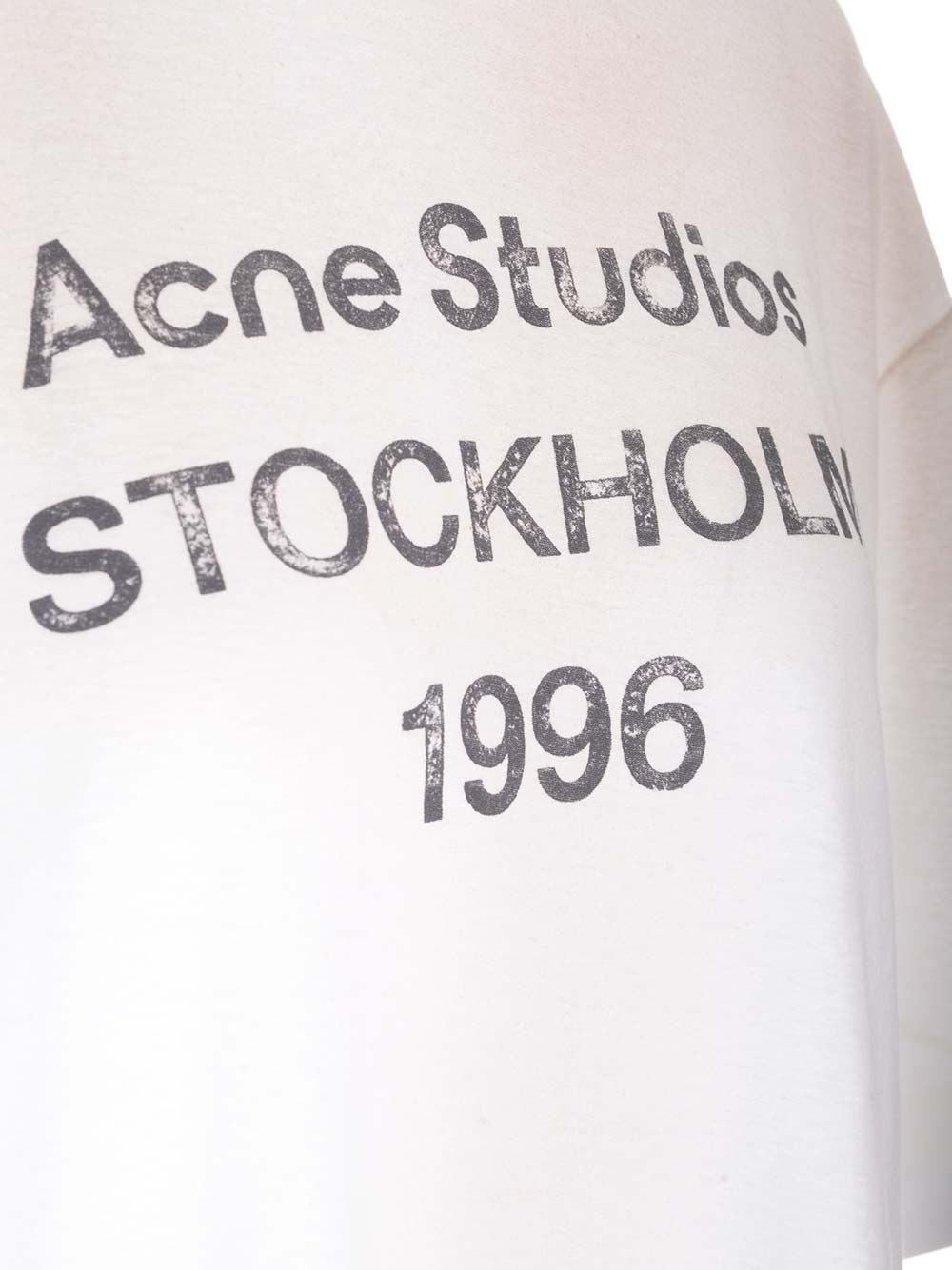 Acne Studios Cotton And Hemp T-Shirt - Bianco | 17598d56b70dd88f38adab8fa378a98cd875a013