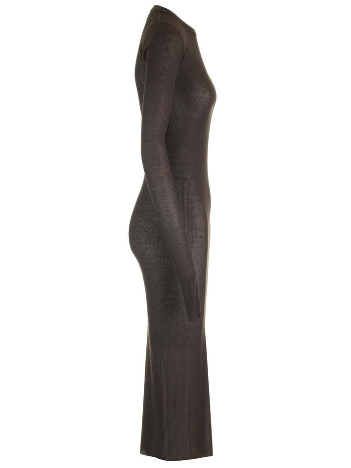 Rick Owens Fitted Jersey Dress Abiti - Marrone | 6857894151a8651325d3203b4bae579410fe8304