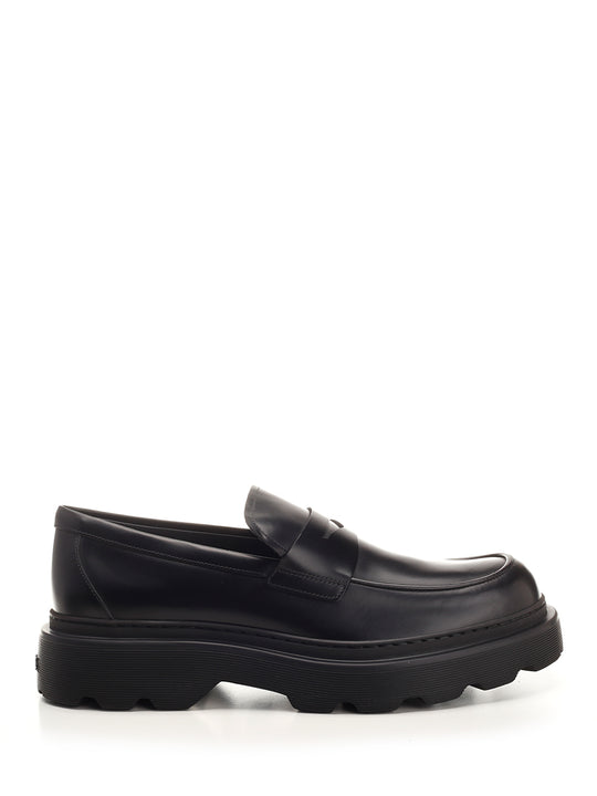 Calfskin Loafer Scarpe Basse Nero