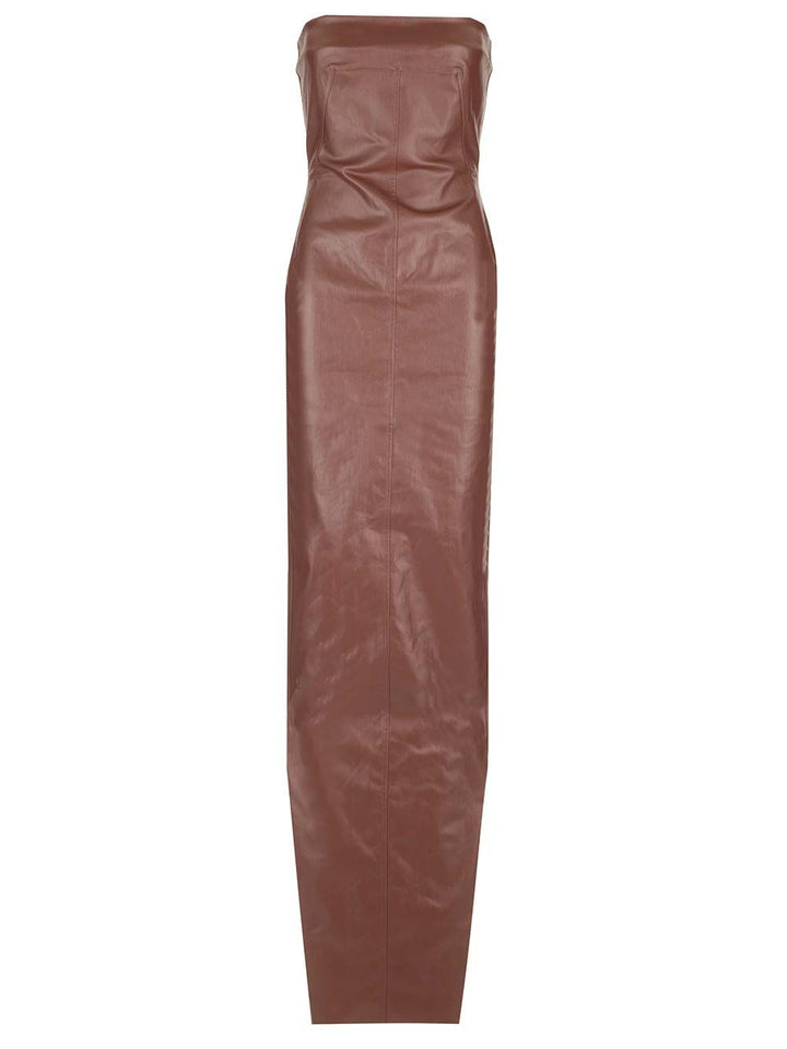 Rick Owens Long Bustier Dress Abiti - Marrone | 363d93043075022f6374274a7ccd3eb8d7375f44
