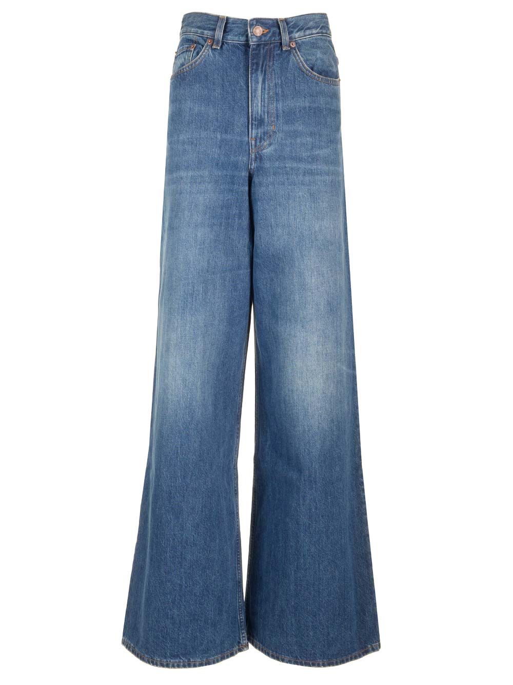 Chloe' Wide Leg Jeans - Blu | 322867e1d7a27da5e7b42dd32b16ead043c71bf5