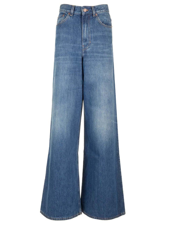Wide Leg Jeans Blu