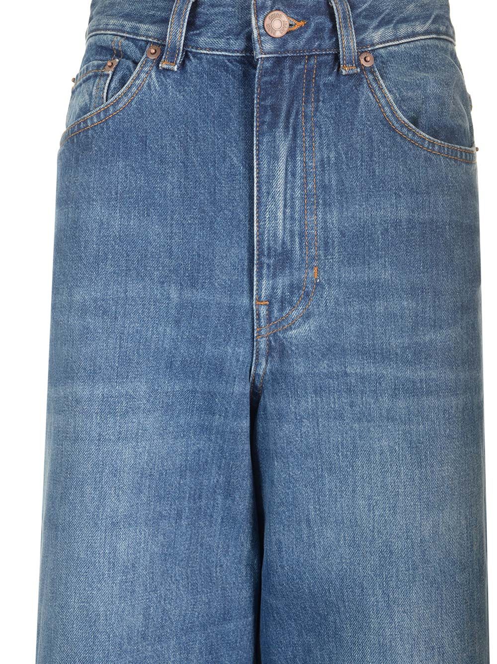 Chloe' Wide Leg Jeans - Blu | 6333e441b7d513024f6671512dc2fe5be08efbb8
