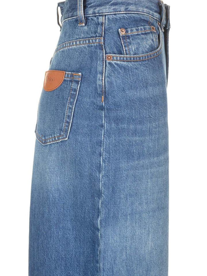 Chloe' Wide Leg Jeans - Blu | 7a7fc4cebafc1ef8a59d2fd29dc27e3f8bdb69af