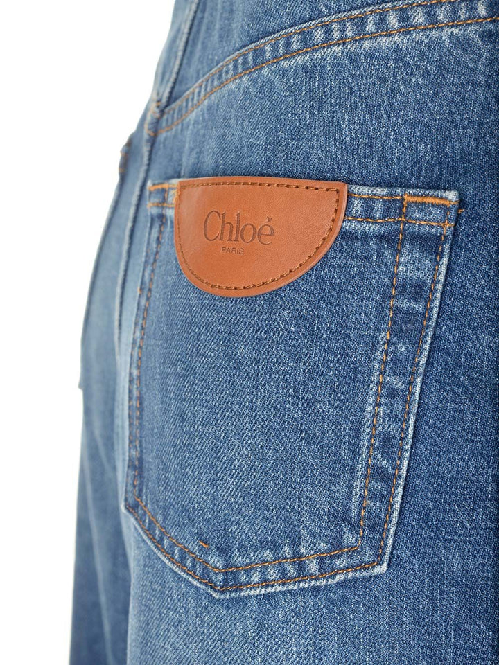 Chloe' Wide Leg Jeans - Blu | f06508442c2af4c046c6c0c6fd8b8bb0a22b4784