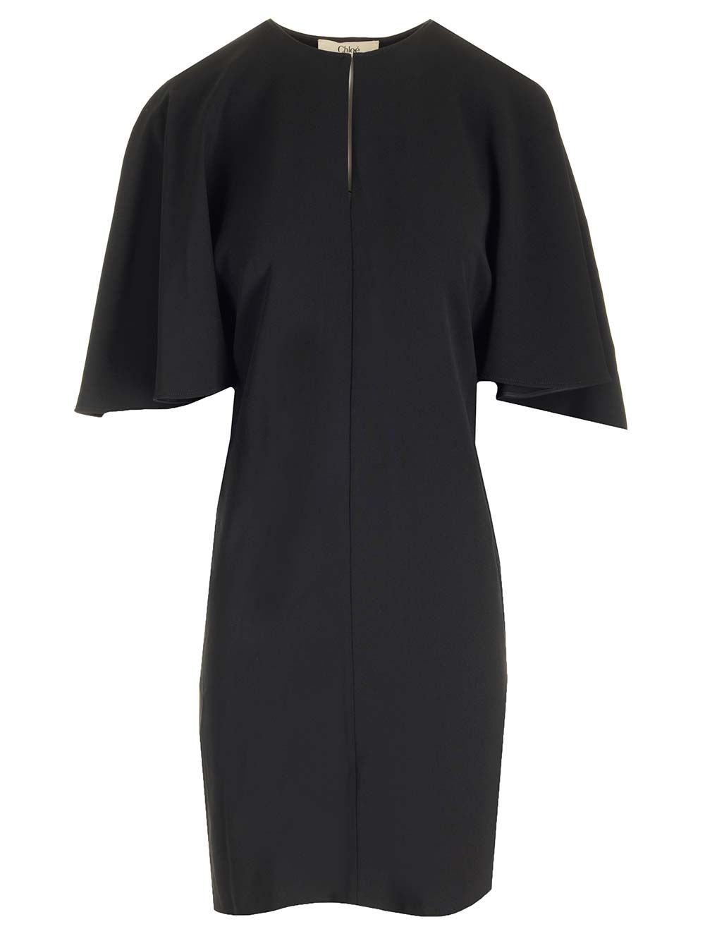 Chloe' Cape Sleeves Mini Dress Abiti - Nero | 2f18950306e6423677b68ff8fa837122fd2c1a6a