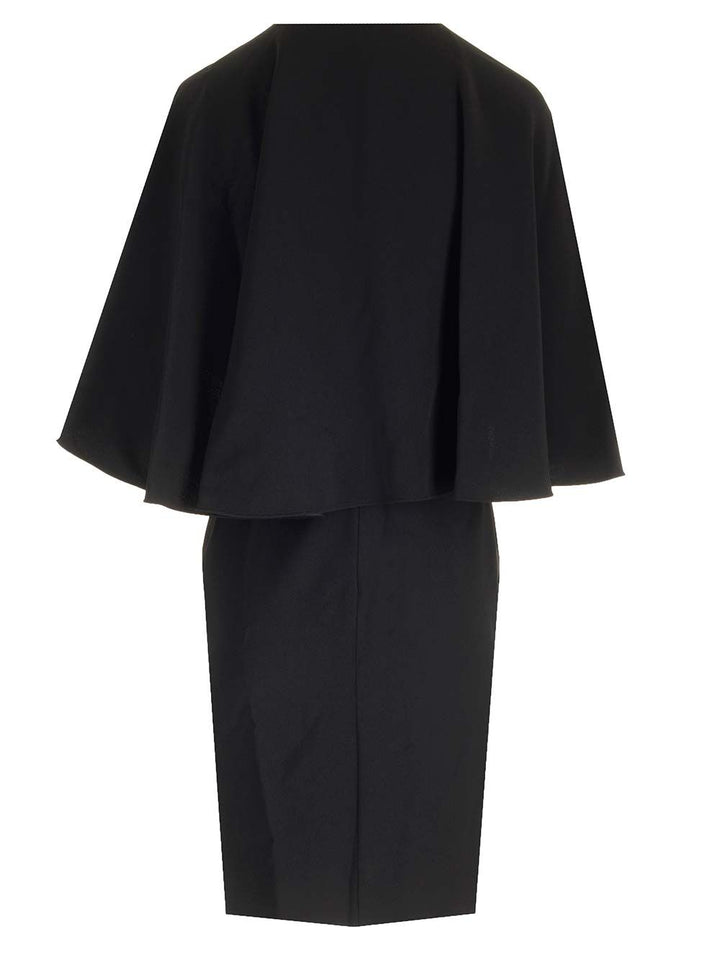 Chloe' Cape Sleeves Mini Dress Abiti - Nero | 4eb603a2796a59333c21dc8e159c6a10fec807f7