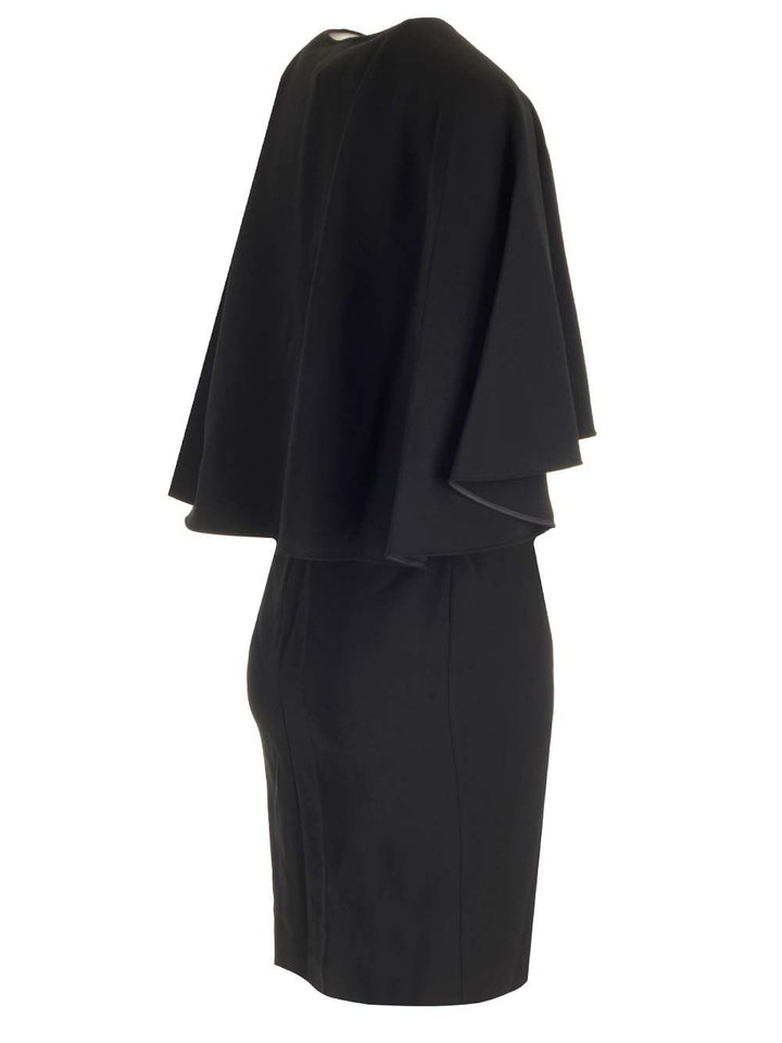 Chloe' Cape Sleeves Mini Dress Abiti - Nero | 786120846661ff10135fd9bb03e1e8b9cda298d1