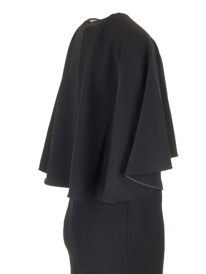Chloe' Cape Sleeves Mini Dress Abiti - Nero | 00462c2eb96844fc5d8ca8191d7591eed50b9ee5