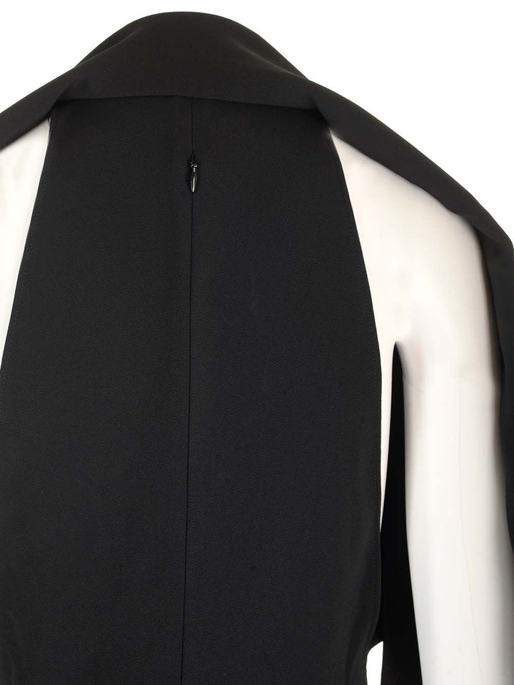 Chloe' Cape Sleeves Mini Dress Abiti - Nero | 449a06b3425df3f8f77d5c94397c7423d07316b5