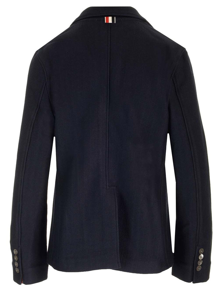 Thom Browne Compact Knit Blazer Giacche - Blu | 08aa300cfb74e29c4846ab572dd2432cd0bd70f6