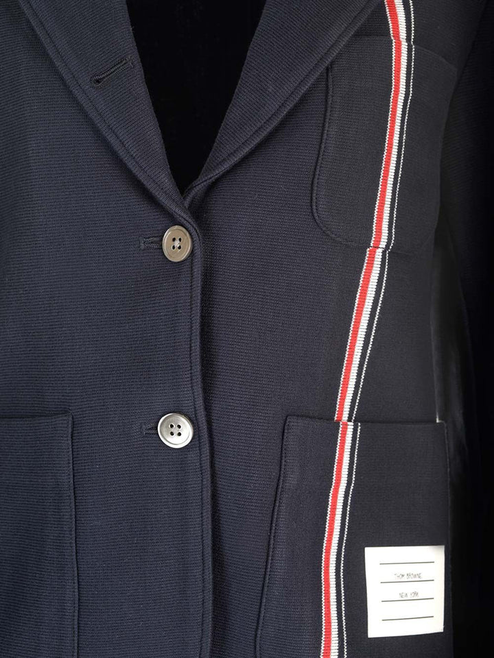 Thom Browne Compact Knit Blazer Giacche - Blu | b12e6e2032481d0e8d05cecf5809b9c884fc5995