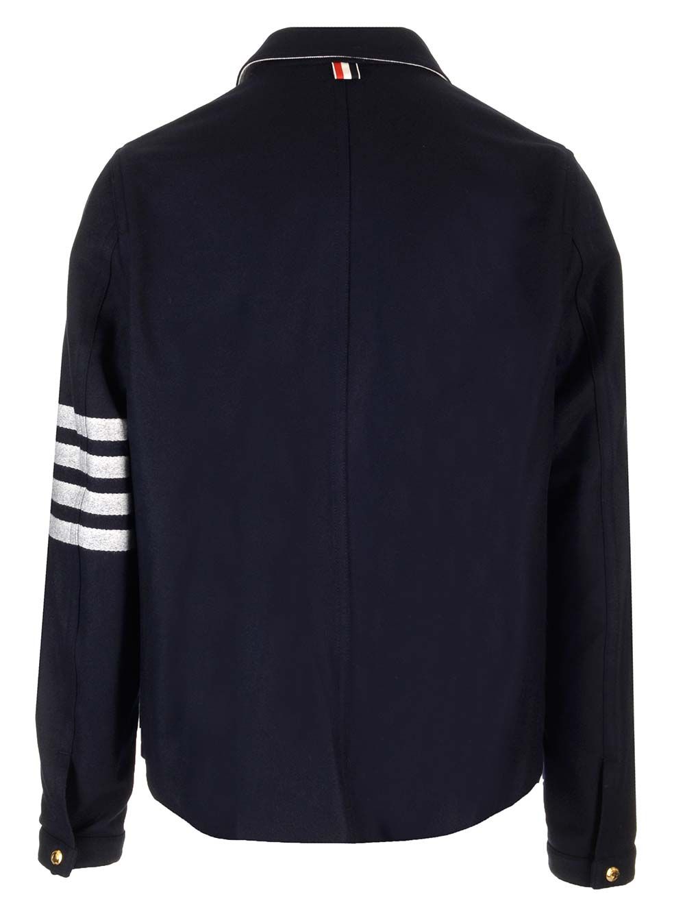 Thom Browne Wool Cashmere 4-Bar Utility Jacket Giacche - Blu | 9510b6fcfb36d629bb0ae688015f6db731a05b96