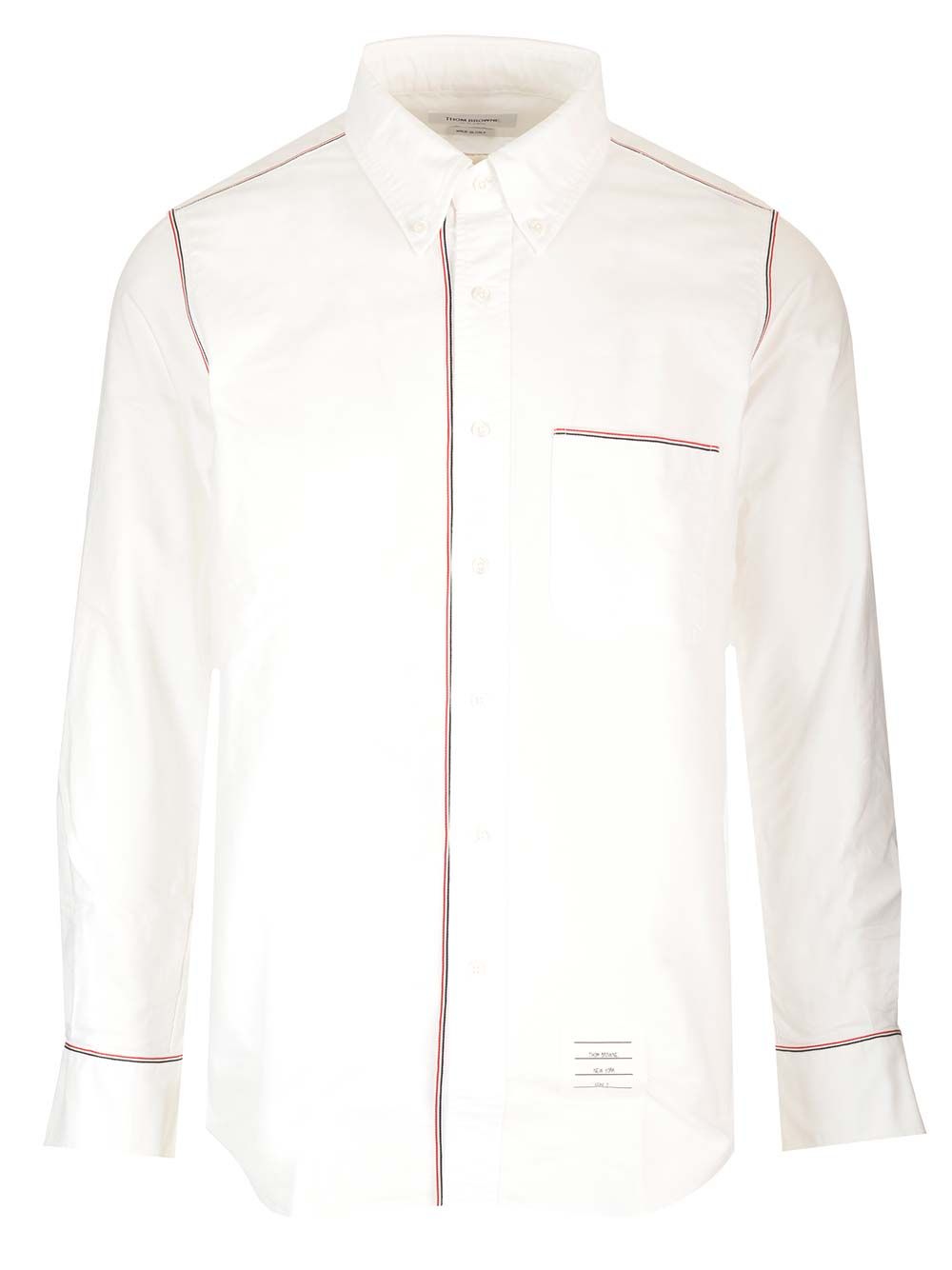 Thom Browne Oxford Framing Shirt Shirts - Bianco | 03ecbcbcb1b6b60e1cfbd4f37641f97636c42e23