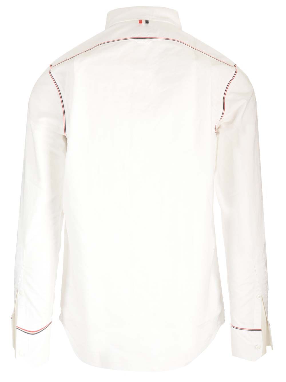 Thom Browne Oxford Framing Shirt Shirts - Bianco | 872c4c9e23f49669dd10a976e28d4316fa07ee2f