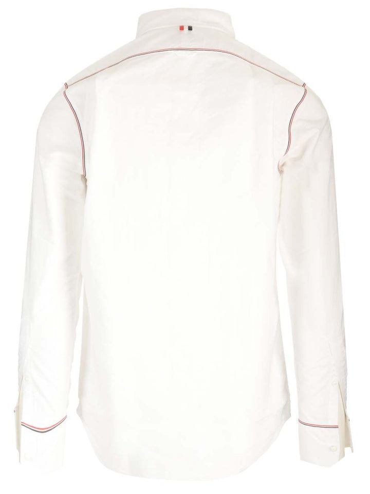 Thom Browne Oxford Framing Shirt Shirts - Bianco | 872c4c9e23f49669dd10a976e28d4316fa07ee2f
