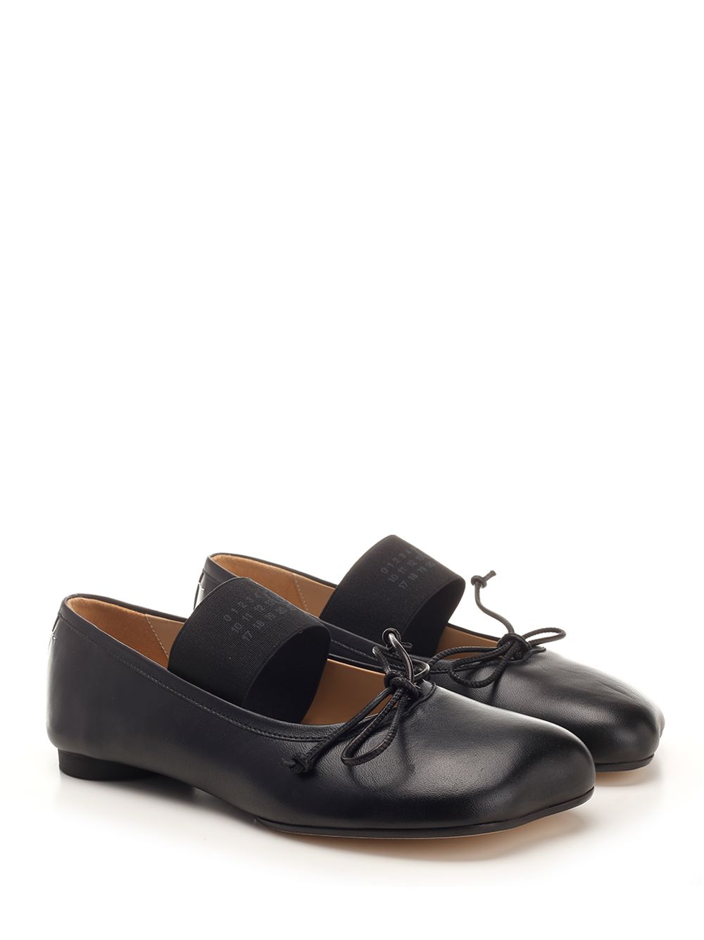 Mm6 Maison Margiela Anatomic Ballerinas Scarpe basse - Nero | 15974b07835924f188ff8868403ffe669f4769a1