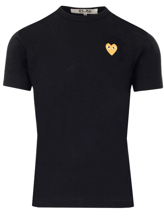 Gold Heart T-Shirt Nero