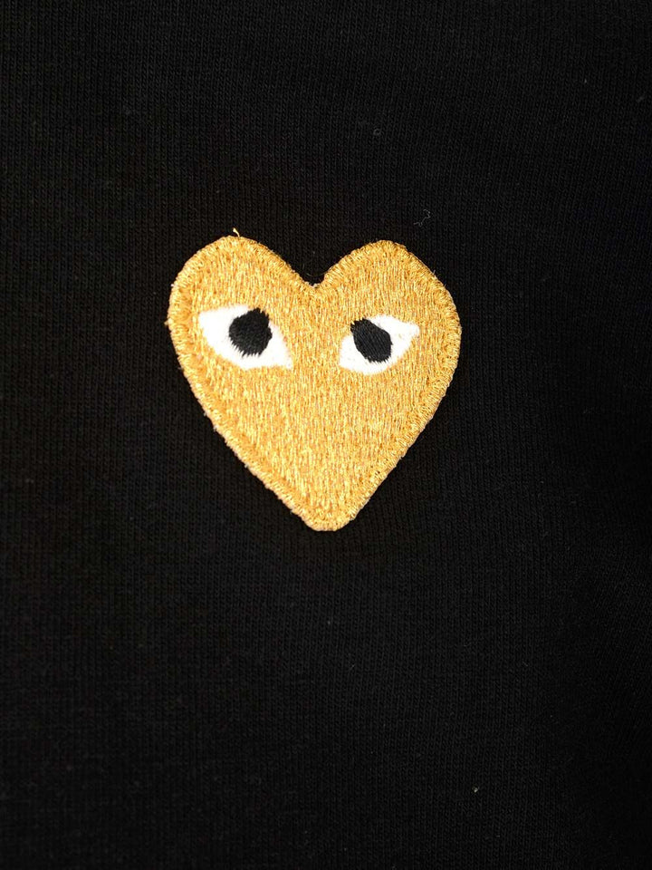 Comme Des Garcons Play Gold Heart T-Shirt - Nero | 3b6f186366135cb75877df50731f0def90f58b36