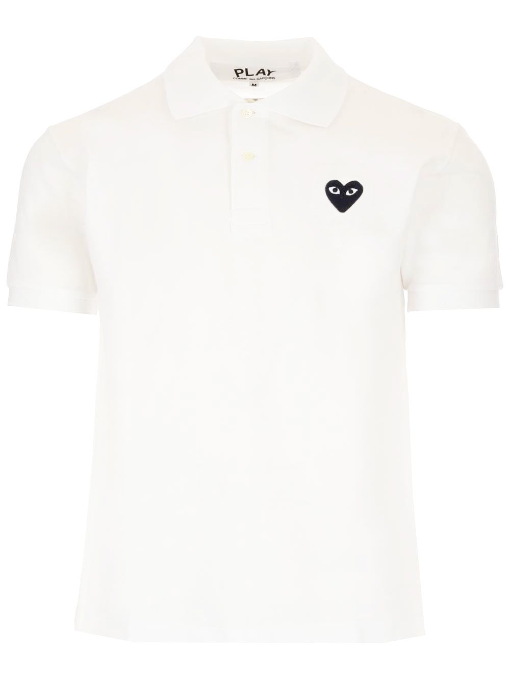 Comme Des Garcons Play Black Heart Polo shirt - Bianco | b52cbf35a0c110f9ec3348aaed6b69ce27c2ccd5
