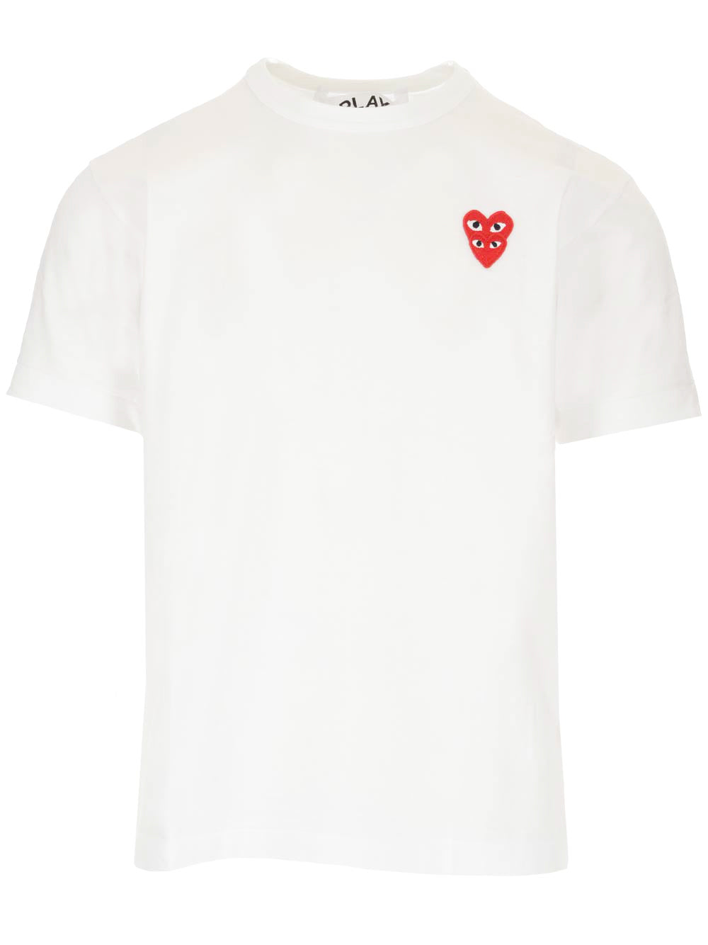 Comme Des Garcons Play Double Red Hearts T-Shirt - Bianco | e8a6cbef2ede77f2f03ae56c3c6a3639554b6381